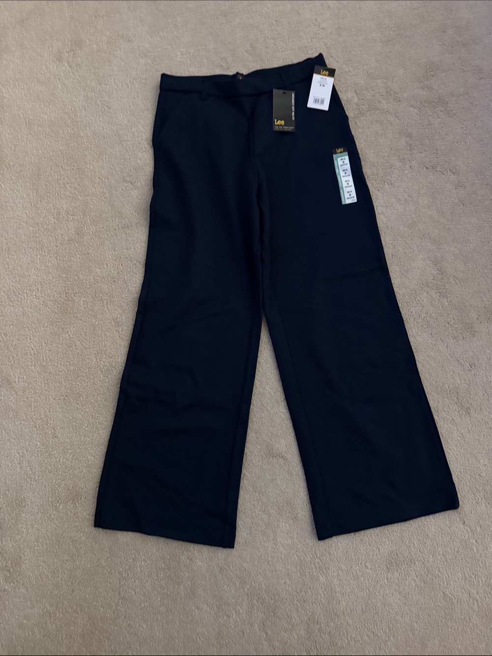 Lee women’s Dark Navy Wide-Leg Pants elastic waist